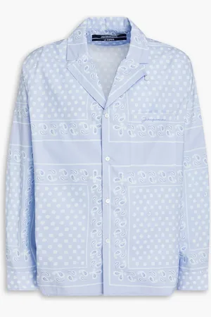 Jacquemus Luis printed cotton-poplin shirt - Blue - IT 44