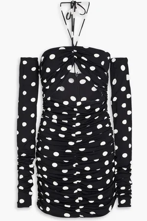 MAGDA BUTRYM Off-the-shoulder cutout polka-dot jersey mini dress - - FR 38