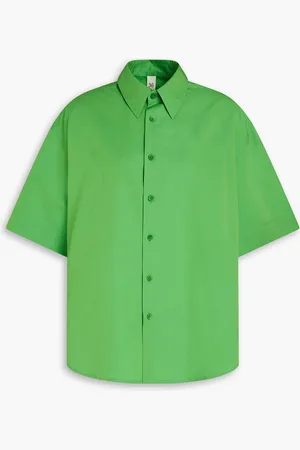 PETAR PETROV Cotton and silk-blend poplin shirt - - FR 42