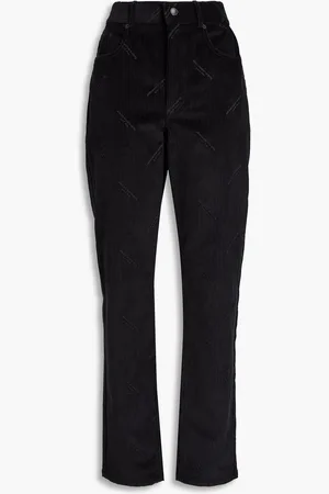 Alexander Wang Embroidered cotton-corduroy tapered pants - - 32