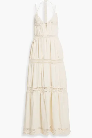 Simkhai Rocky crochet-trimmed cutout TENCEL™ and linen-blend maxi dress - White - S