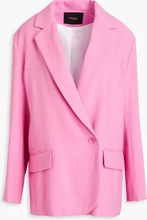 Maje Double-breasted crepe blazer - Pink - FR 40