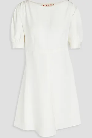 Marni Gathered jacquard mini dress - White - IT 46