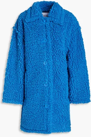 Stand Studio Gwen faux shearling coat - Blue - FR 42