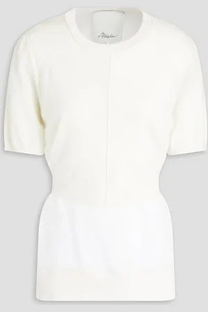 3.1 Phillip Lim Wool-blend georgette top - White - L