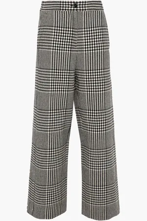 Maison Margiela Prince of Wales checked wool-blend wide-leg pants - - IT 36