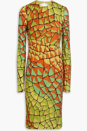 Puccini Cutout printed jersey dress - - IT 38