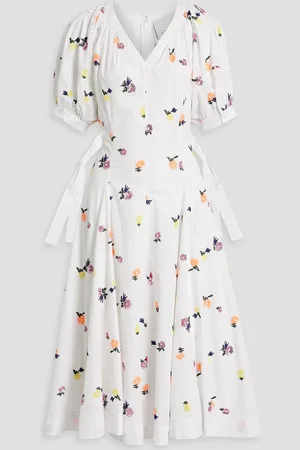 3.1 Phillip Lim Embellished cotton-poplin midi dress - - US 6