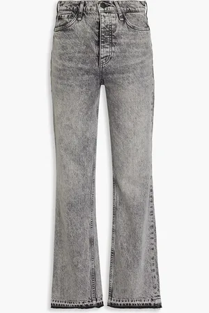 RAG&BONE Harley acid-wash high-rise straight-leg jeans - Gray - 30