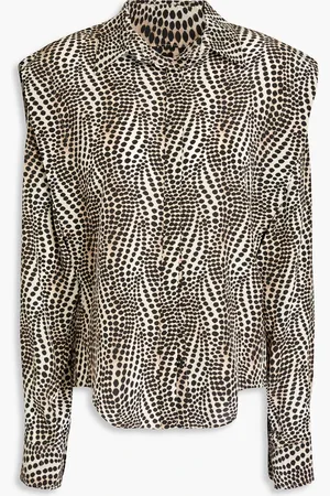 Isabel Marant Igalki printed stretch-silk shirt - Neutral - FR 38
