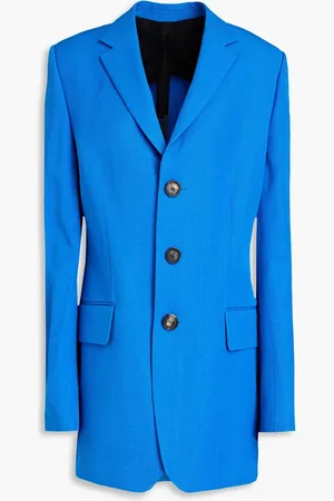 PETAR PETROV Slub woven blazer - Blue - FR 40