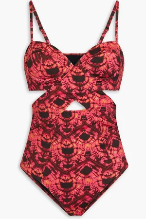 ULLA JOHNSON Luna cutout tie-dyed swimsuit - Pink - XS