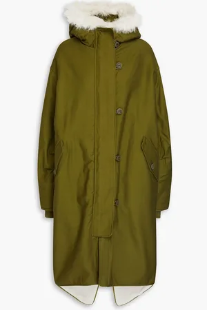 RAG&BONE Rae cotton-twill hooded parka - Green - XS