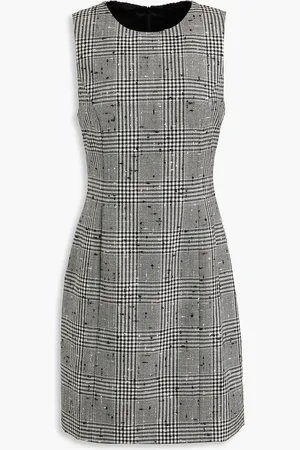 TOVE Prince of Wales checked wool-blend mini dress - - FR 34