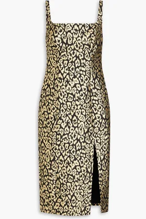 Carolina Herrera Metallic jacquard midi dress - - US 12