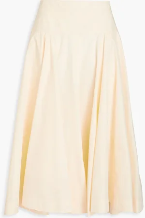 3.1 Phillip Lim Cotton-blend poplin midi skirt - Yellow - US 0