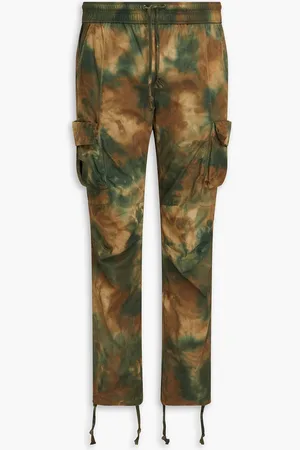 JOHN ELLIOTT Tapered tie-dyed cotton cargo pants - Green - 1