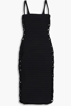 DION LEE Braided ribbed-knit dress - - UK 6