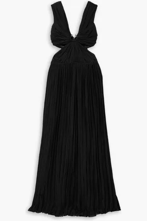 Chloé Cutout pleated silk-chiffon gown - - FR 38