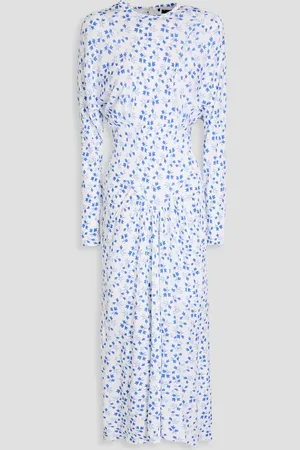 Isabel Marant Telky floral-print stretch-crepe midi dress - - FR 42