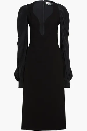 Victoria Beckham Cutout crepe de chine midi dress - - UK 6