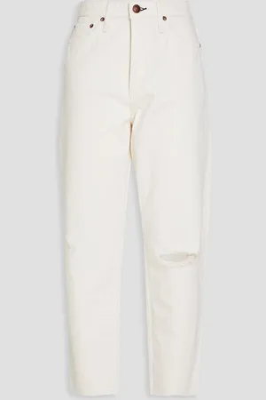 RAG&BONE Alissa distressed high-rise straight-leg jeans - White - 29