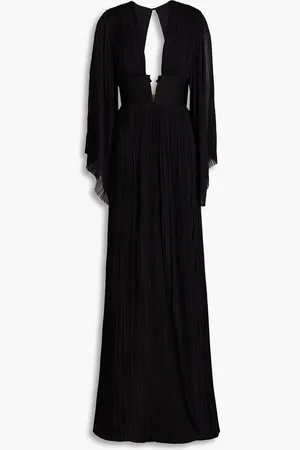 MARIA LUCIA HOHAN Thais cutout plissé silk-tulle gown - - FR 34