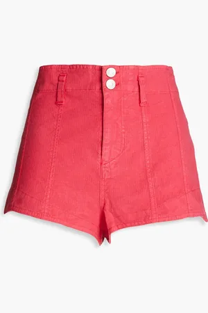 Isabel Marant Linen-blend ripstop shorts - Orange - FR 40