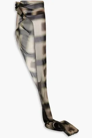 Rick Owens Asymmetric printed chiffon maxi skirt - - IT 40