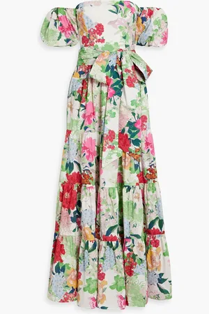Cara Cara Wethersfield off-the-shoulder floral-print cotton-poplin maxi dress - - US 0