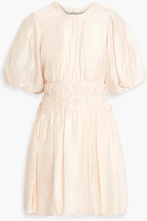 Simkhai Eco cutout gathered woven mini dress - Pink - US 0