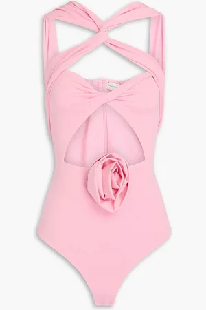 MAGDA BUTRYM Cutout stretch-cotton bodysuit - Pink - FR 34