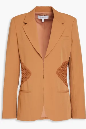 Derek Lam Jad crochet-trimmed twill blazer - Brown - US 6