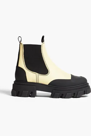 Ganni Leather Chelsea boots - Yellow - EU 35