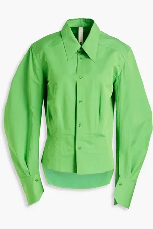 PETAR PETROV Lumy cotton and silk-blend poplin shirt - - FR 44