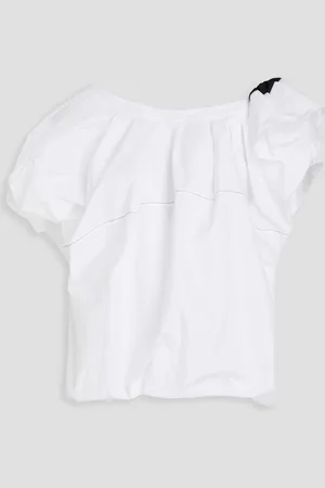 3.1 Phillip Lim One-shoulder ruffled cotton-blend poplin top - - S