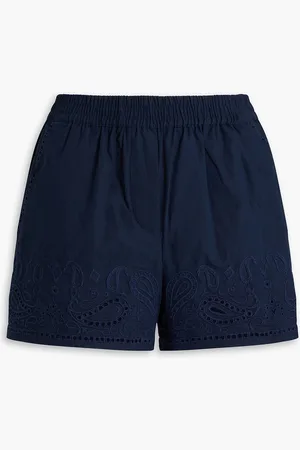RAG&BONE Maye broderie anglaise cotton shorts - Blue - XXS