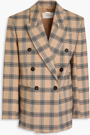 ZIMMERMANN Double-breasted checked twill blazer - - 1
