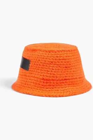 J.W.Anderson Knitted bucket hat - Orange - ONESIZE