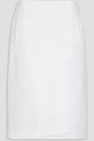 tibi Wrap-effect cotton skirt - - US 10