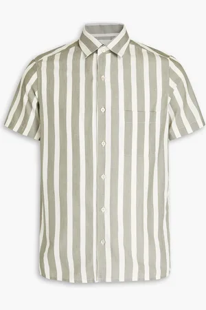 Boglioli Striped cotton and Lyocell-blend shirt - Gray - 38cm
