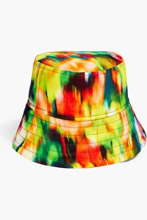 DRIES VAN NOTEN Tie-dyed woven bucket hat - - XS/S