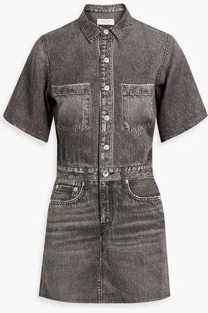 RAG&BONE Printed TENCEL™ mini shirt dress - Gray - XXS