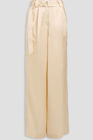 ZIMMERMANN Pleated shantung wide-leg pants - White - 4