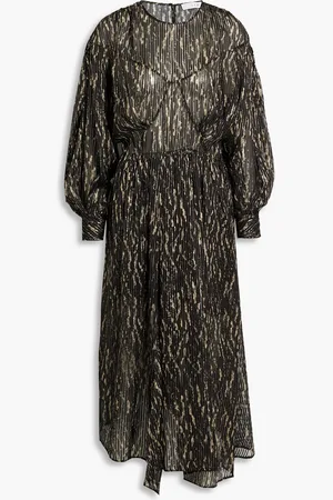 IRO Ansen metallic printed silk-blend jacquard midi dress - - FR 34