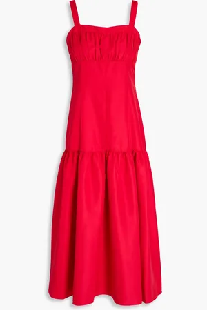 Derek Lam Gathered taffeta midi dress - - US 12