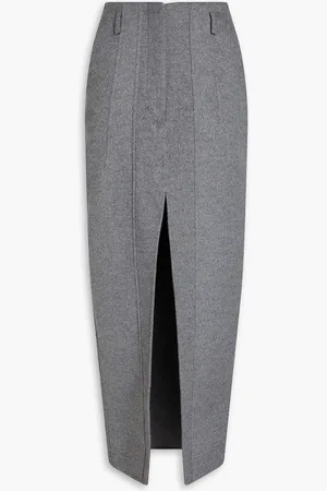 Peter Do Brushed wool and cashmere-blend felt maxi skirt - - FR 34