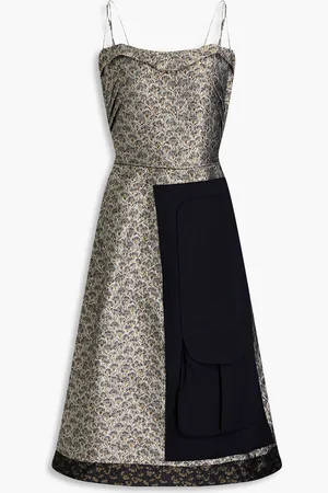 Maison Margiela Jacquard, taffeta and twill midi dress - - IT 36
