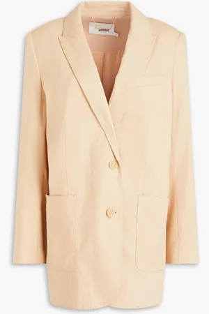 ZIMMERMANN Linen-blend blazer - Neutral - 3