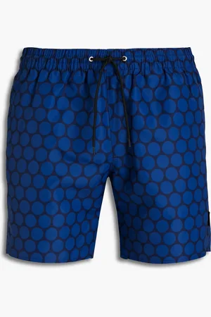 Sandro Short-length polka-dot swim shorts - Blue - XS